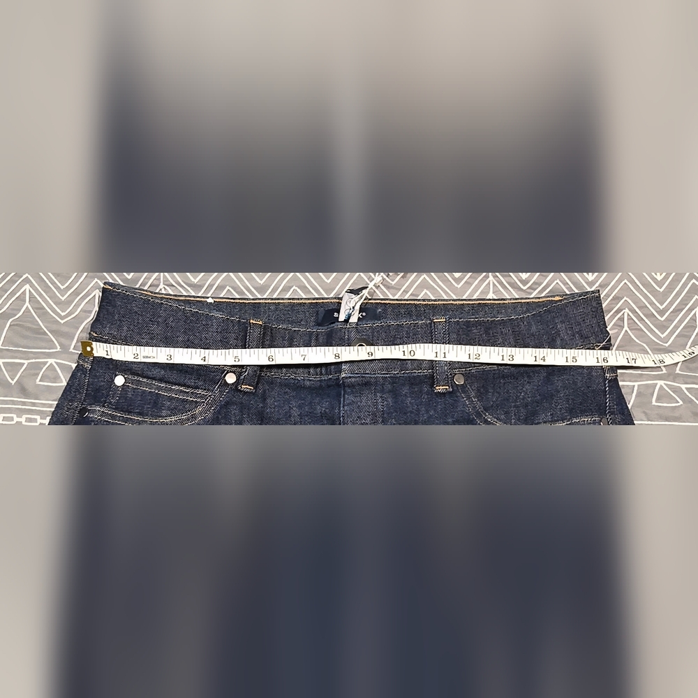 SPANX High Waisted Wide Leg Denim In Raw Indigo Size Large - Picture 5 of 9